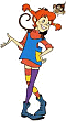 Pippi Longstocking coloring page